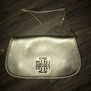 Tory Burch metallic gold crossbody